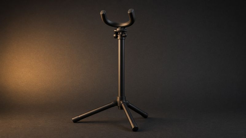 Illustration of a Hercules GS414B PLUS Auto Grip Guitar Stand - AI-generated, not a photo of the exact product