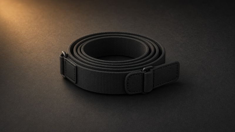 Illustration of a Levy's M8 Polypropylene Strap (M8POLY-BLK) - AI-generated, not a photo of the exact product