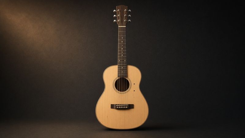 Illustration of a Taylor GS Mini (Layered Sapele) - AI-generated, not a photo of the exact product