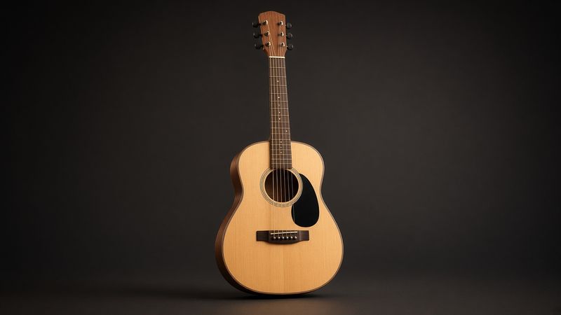 Illustration of a Yamaha JR2 3/4-Size Acoustic - AI-generated, not a photo of the exact product